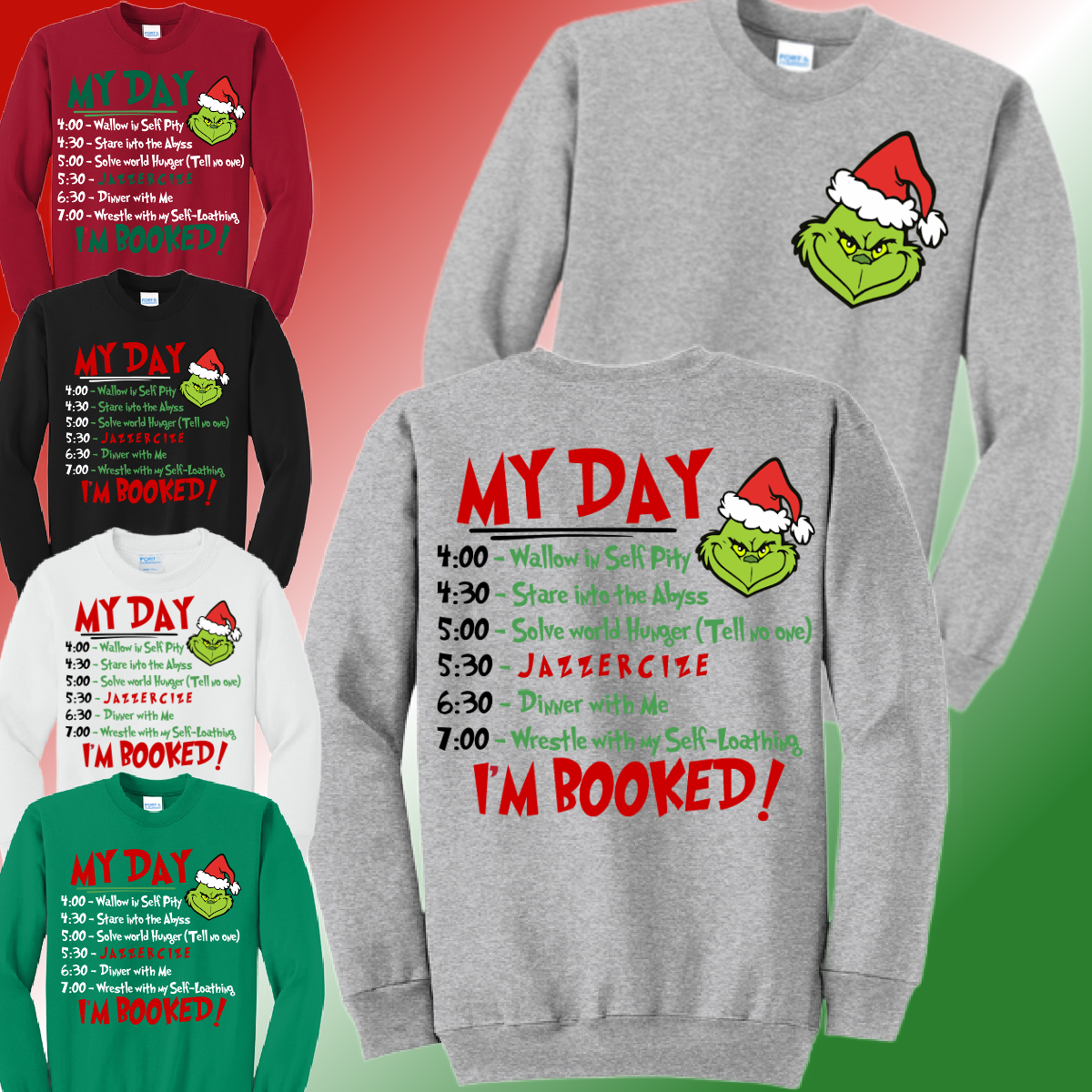 Gr!nch My Day Booked Crewneck Sweatshirt (Youth)