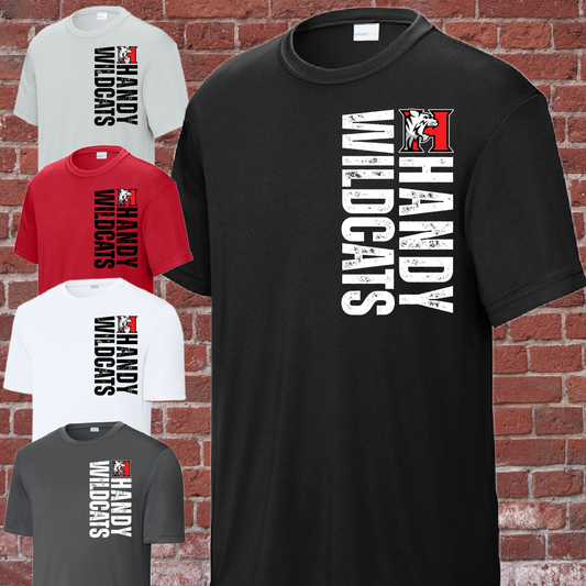 Handy Wildcats - Mascot Vertical Wording Dri Fit Tee (Adult)
