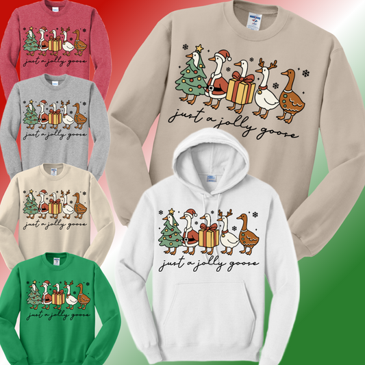 Just A Jolly Goose Basic Sweatshirt (Adult)