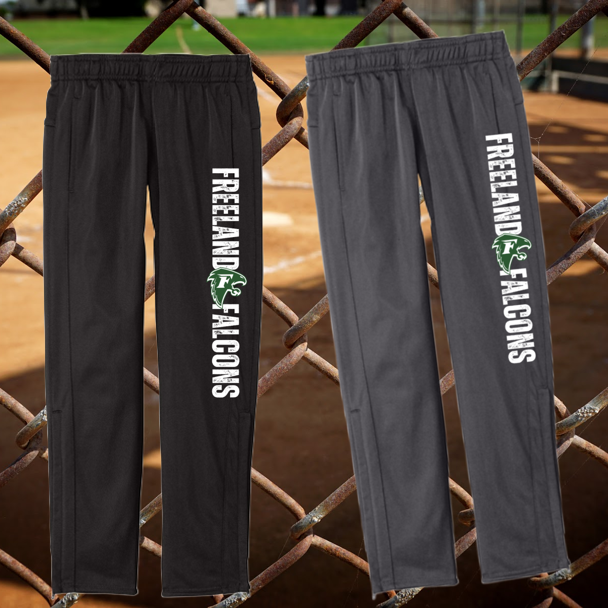 Freeland Falcons - Distressed Font Tricot Performance Jogger (Adult)