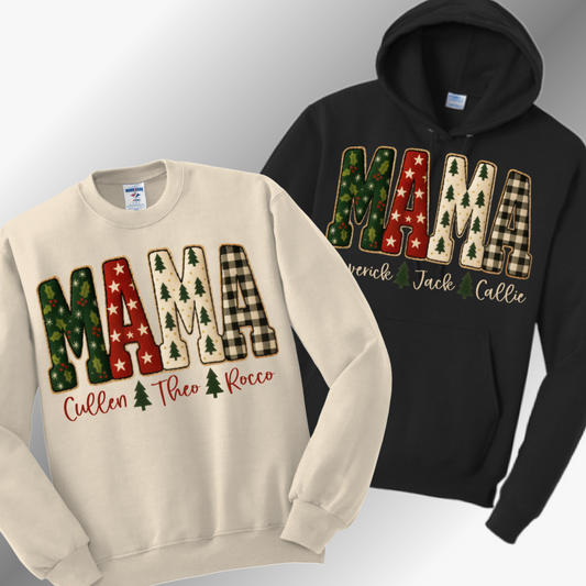 Personalized Christmas Mama/Nana - Basic Sweatshirt (Adult)