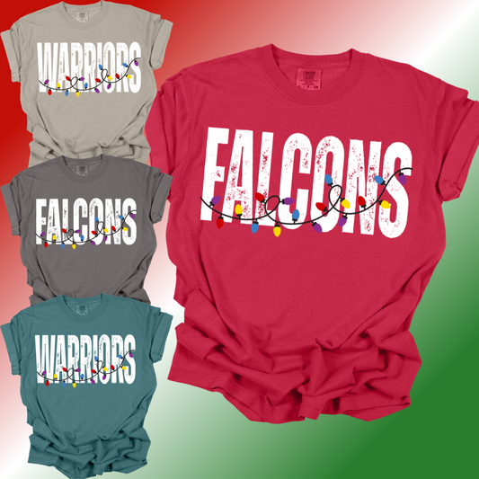 Christmas Lights Mascot - Comfort Colors Tee (Adult)