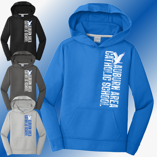 AACS Eagles - Distressed Vertical Performance Hoodie (Youth & Adult)
