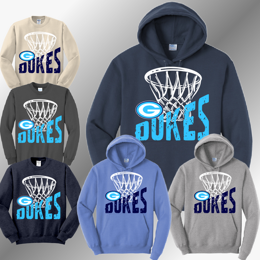 Garber Dukes - Basketball Net Basic Sweatshirt (Adult)