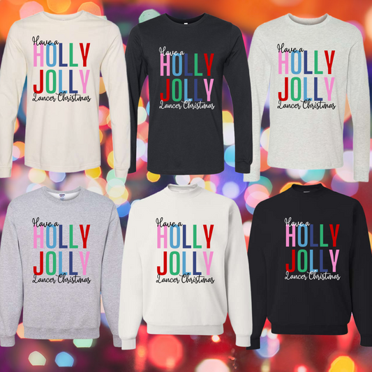 School Spirit Holly Jolly Christmas - Customizable
