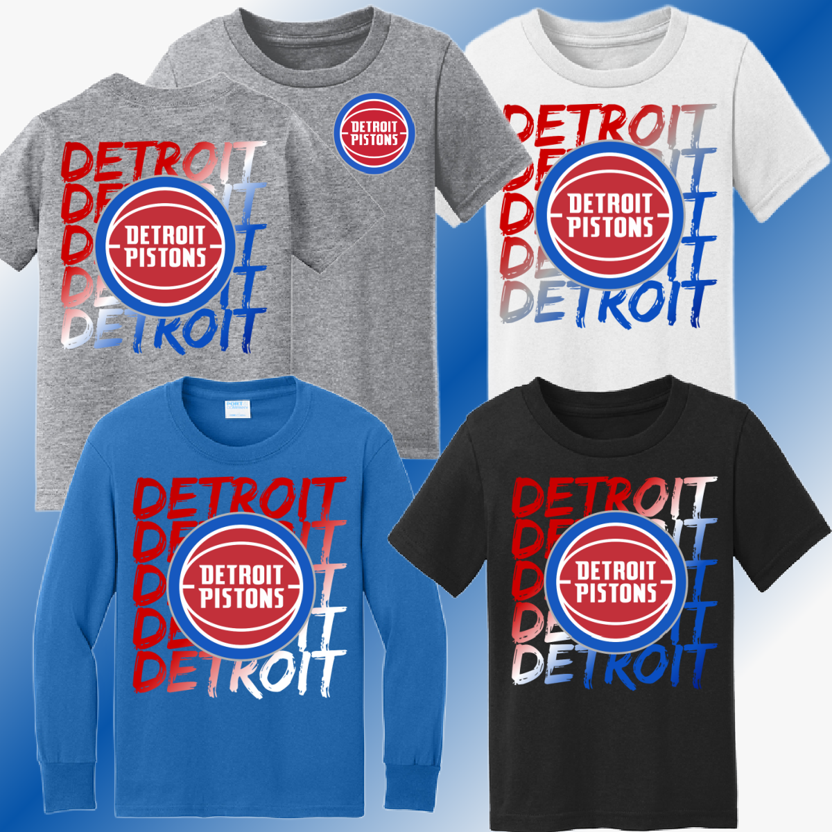 Detroit Basketball - Graffiti Basic Tee (Youth)