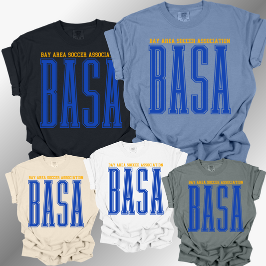 BASA Soccer - Tall Font Comfort Colors Tee (Adult)