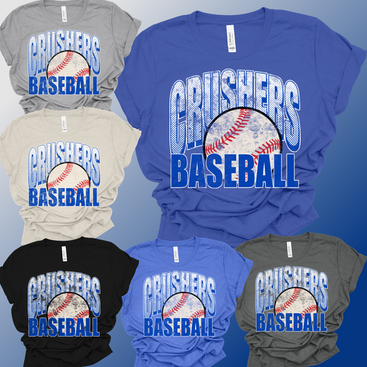 Crushers Baseball - Grunge Bella Canvas Tee (Adult)