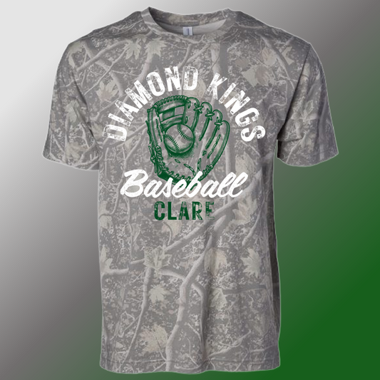 Diamond Kings Baseball - Distressed Glove Deadwood Camouflage Tee (Adult)