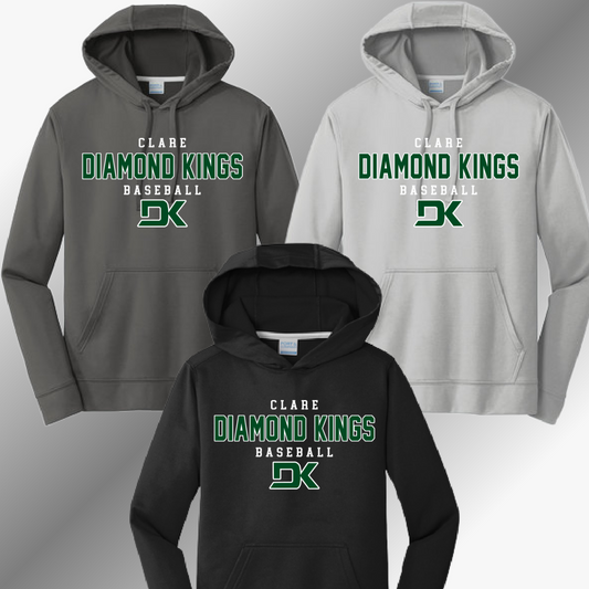 Diamond Kings Baseball - Logo Performance Hoodie (Youth & Adult)