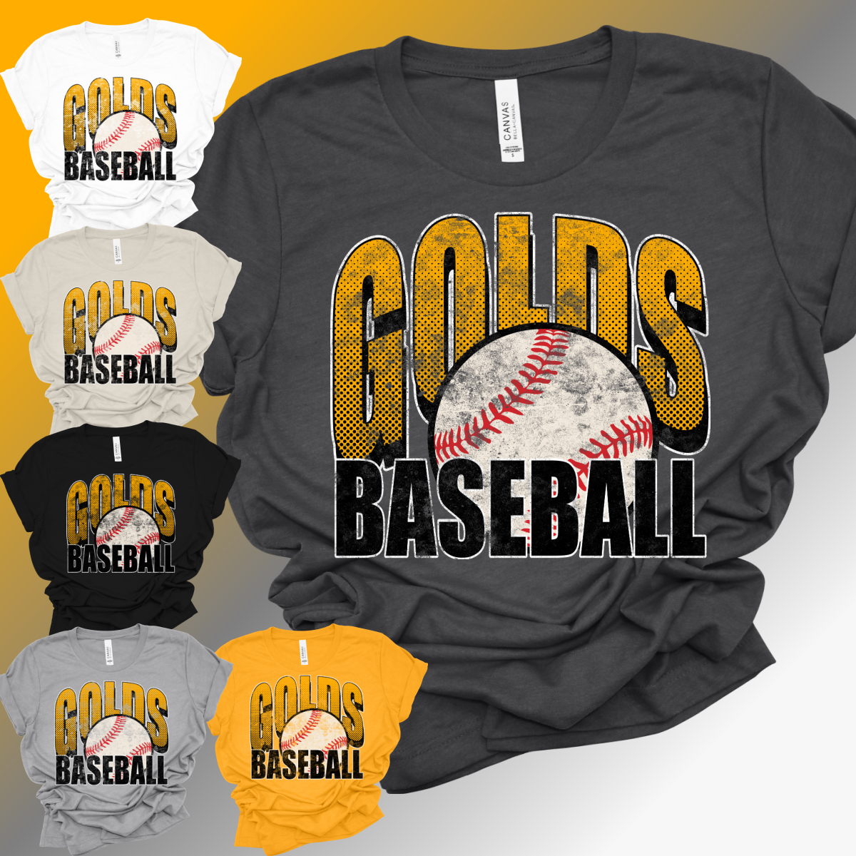 Saginaw Golds BASEBALL - Grunge Premium Tee (Toddler, Youth & Adult)