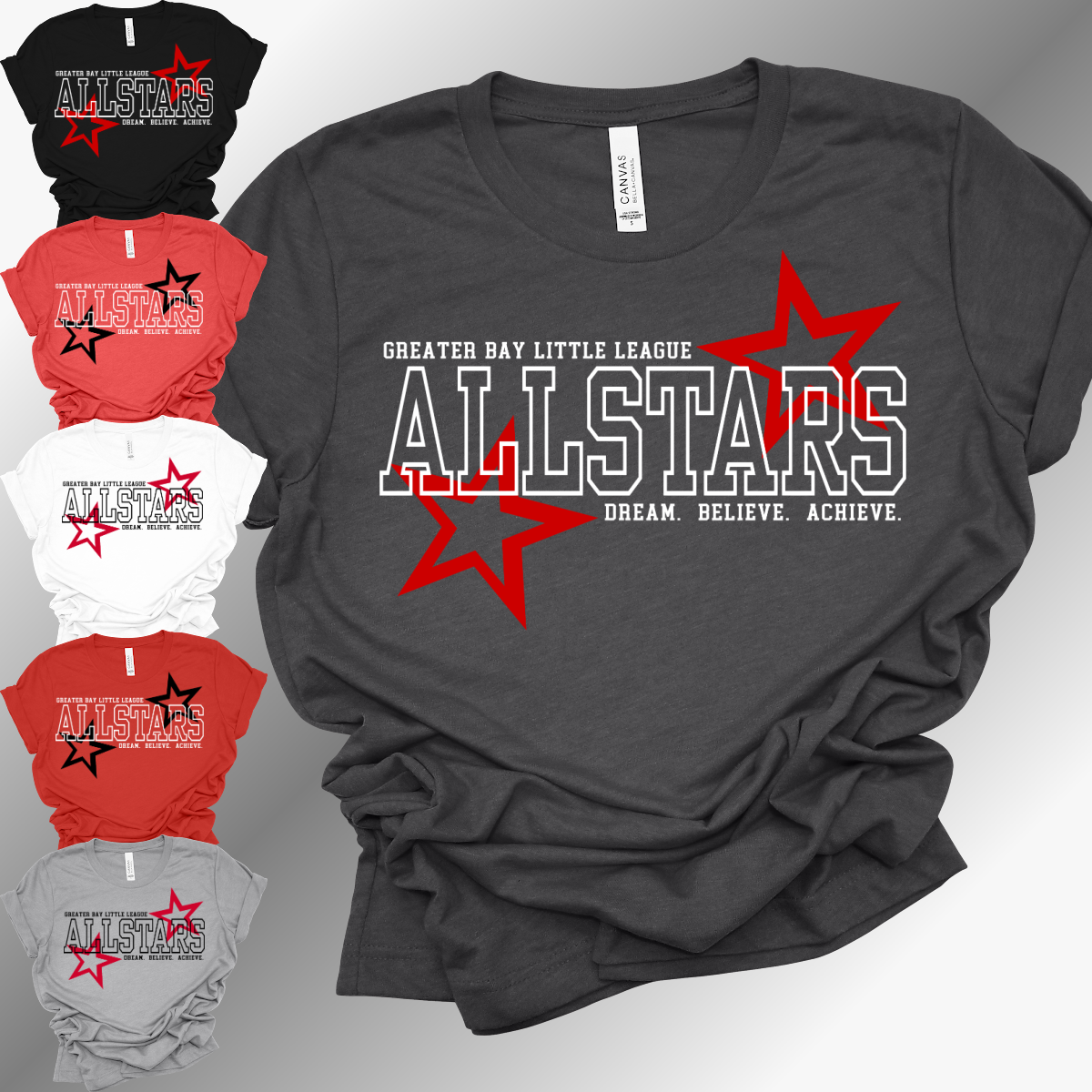 GBLL 2026 Allstars Stars - Bella Canvas Tee (Toddler, Youth, Adult, V Neck)
