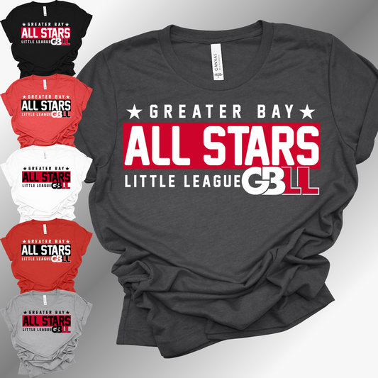 GBLL 2026 Allstars Block Design - Bella Canvas Tee (Toddler, Youth, Adult, V Neck)