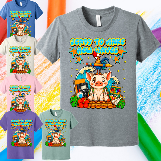 Ready To Make New Waves -  Bella Tee (Toddler & Youth)