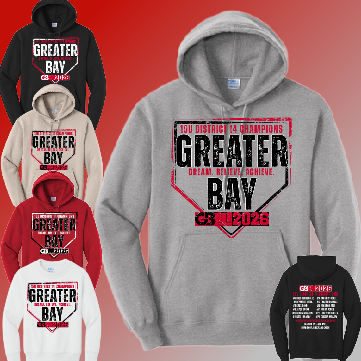 GBLL 2026 10U/12U District Champs - Basic Sweatshirt (Youth & Adult)