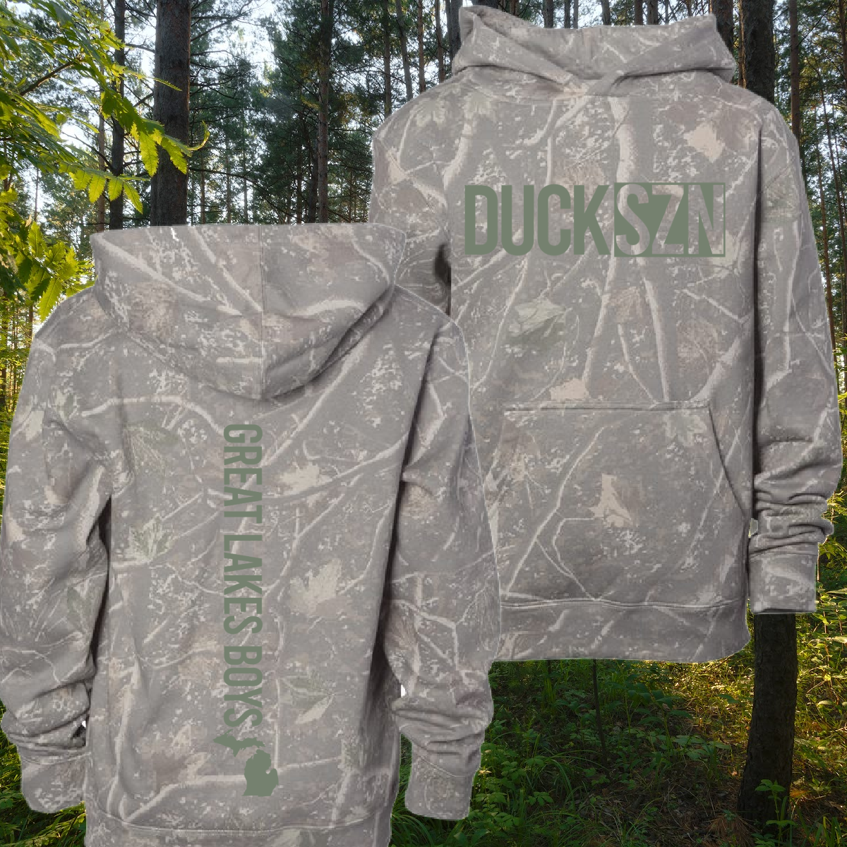 Great Lakes Boys - Duck SZN Deadwood Camouflage Hoodie (Youth & Adult)