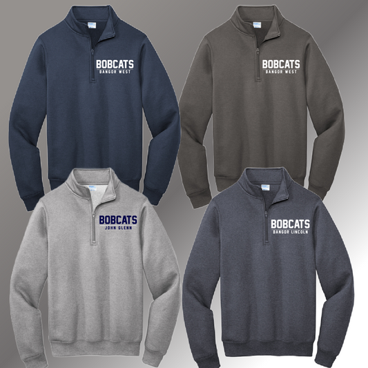 Bangor Bobcats Fundraiser - Basic Quarter Zip Sweatshirt (Youth & Adult)