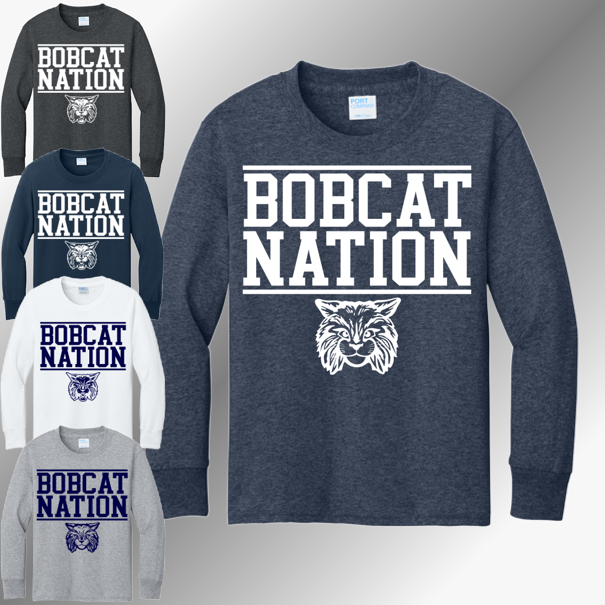 Bangor Bobcats - Basic LONG SLEEVE Tee (Youth & Adult)