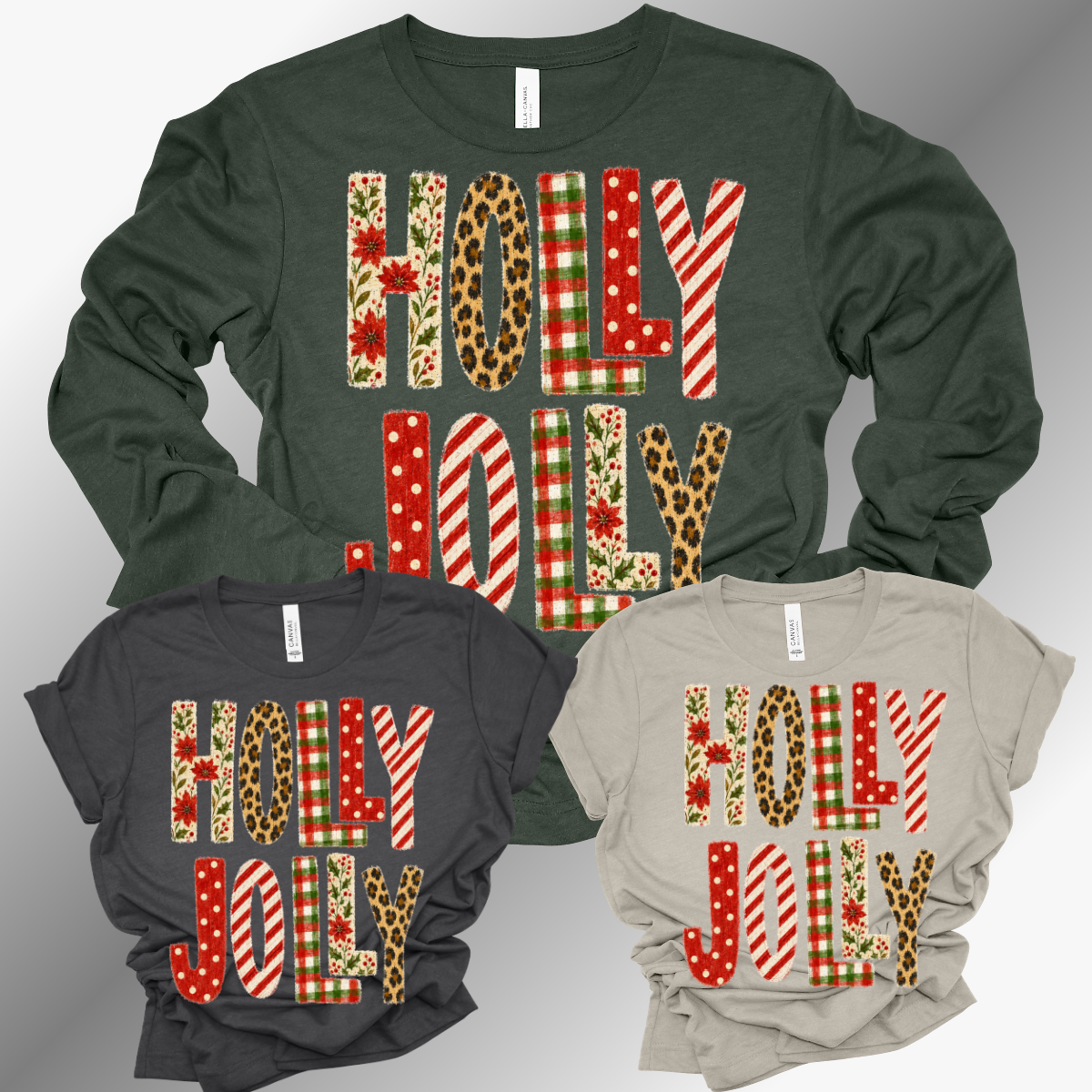Holly Jolly - Bella Canvas Tee