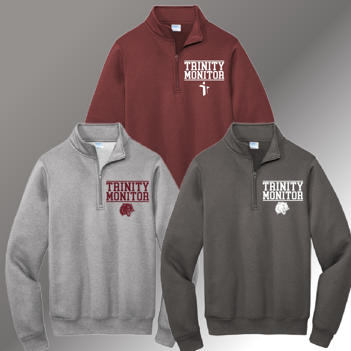 Trinity Monitor Panthers - Basic Quarter Zip Sweatshirt (Youth & Adult)