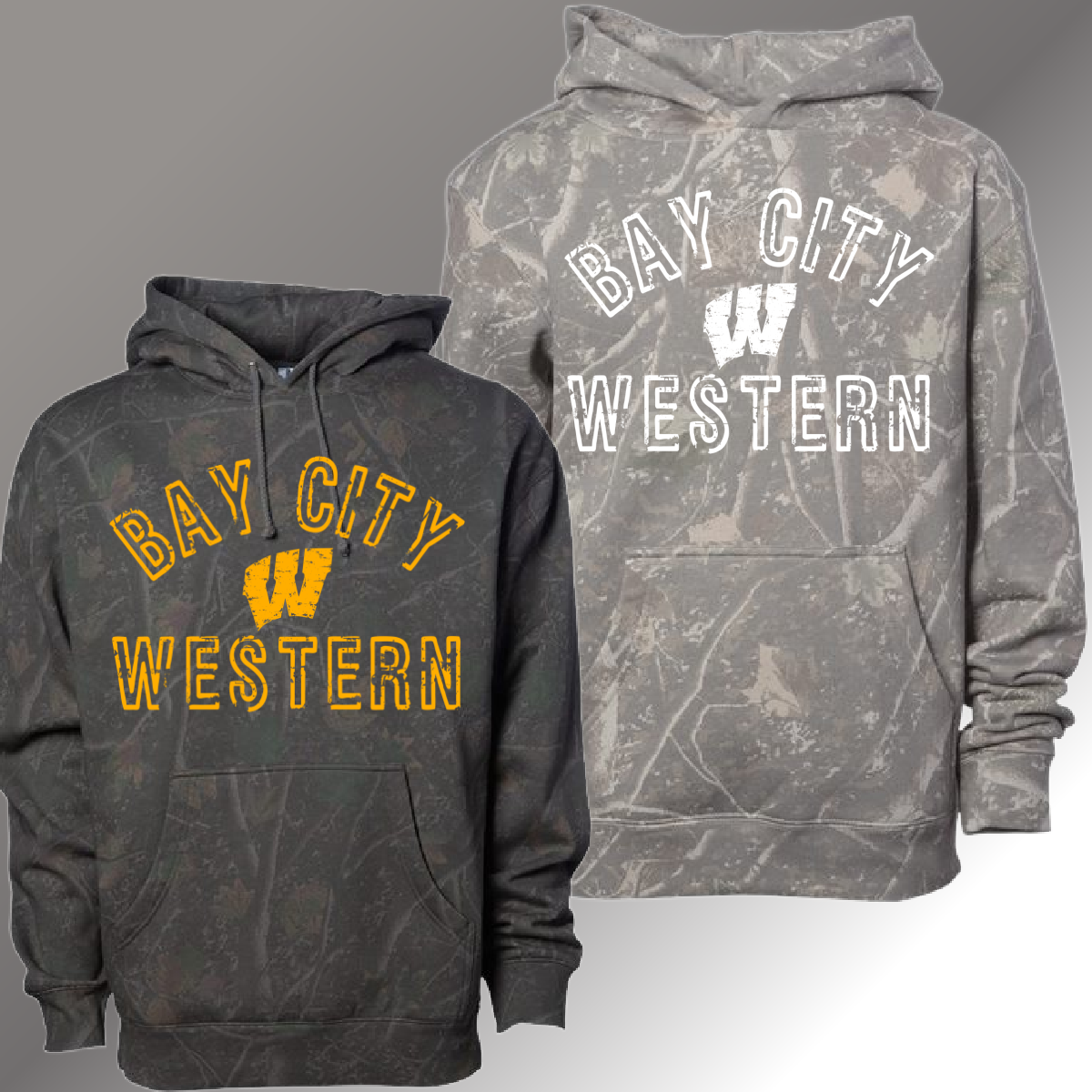 Bay City Western Warriors -  Deadwood Camouflage Hoodie (Youth & Adult)