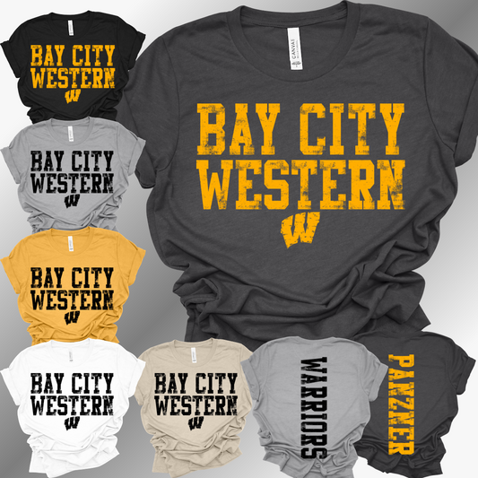 Bay City Western Warriors - Bella Canvas Tee (Toddler, Youth, Adult)