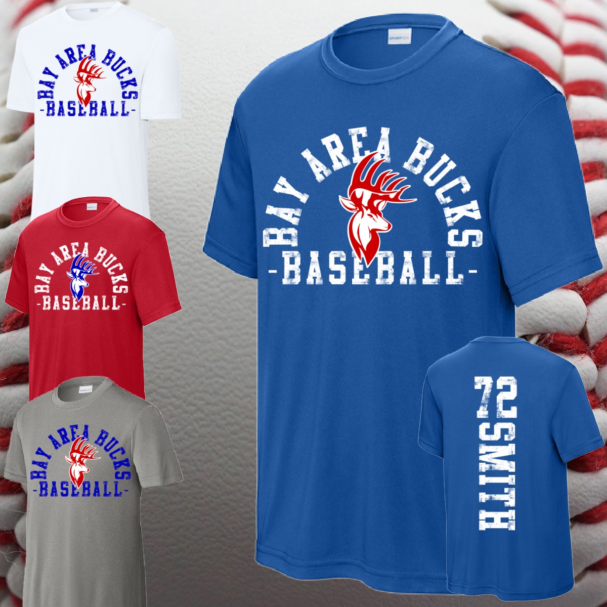 Bay Area Bucks Baseball - Dri Fit Tee (Youth & Adult)