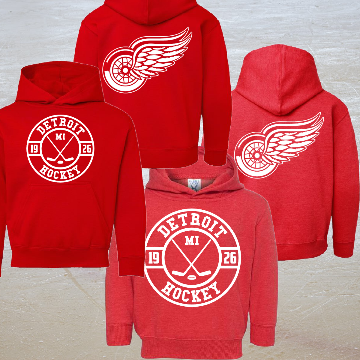 Round Detroit Hockey Sweatshirt (Youth & Adult)
