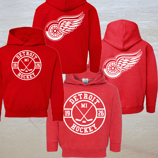 Round Detroit Hockey Sweatshirt (Youth & Adult)