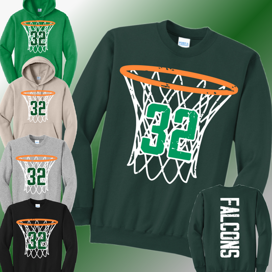 Freeland Falcons Basketball - Basic Sweatshirt (Youth & Adult)