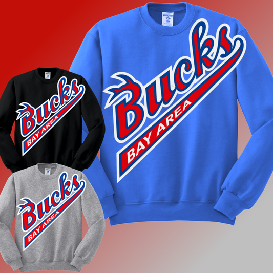Bay Area Bucks Baseball - Oversized LOGO Basic Sweatshirt (Youth & Adult)