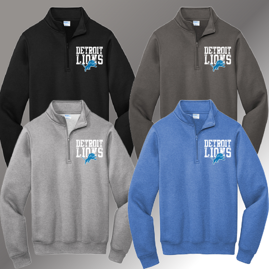 Detroit Football - Basic Quarter Zip Sweatshirt (Youth & Adult)