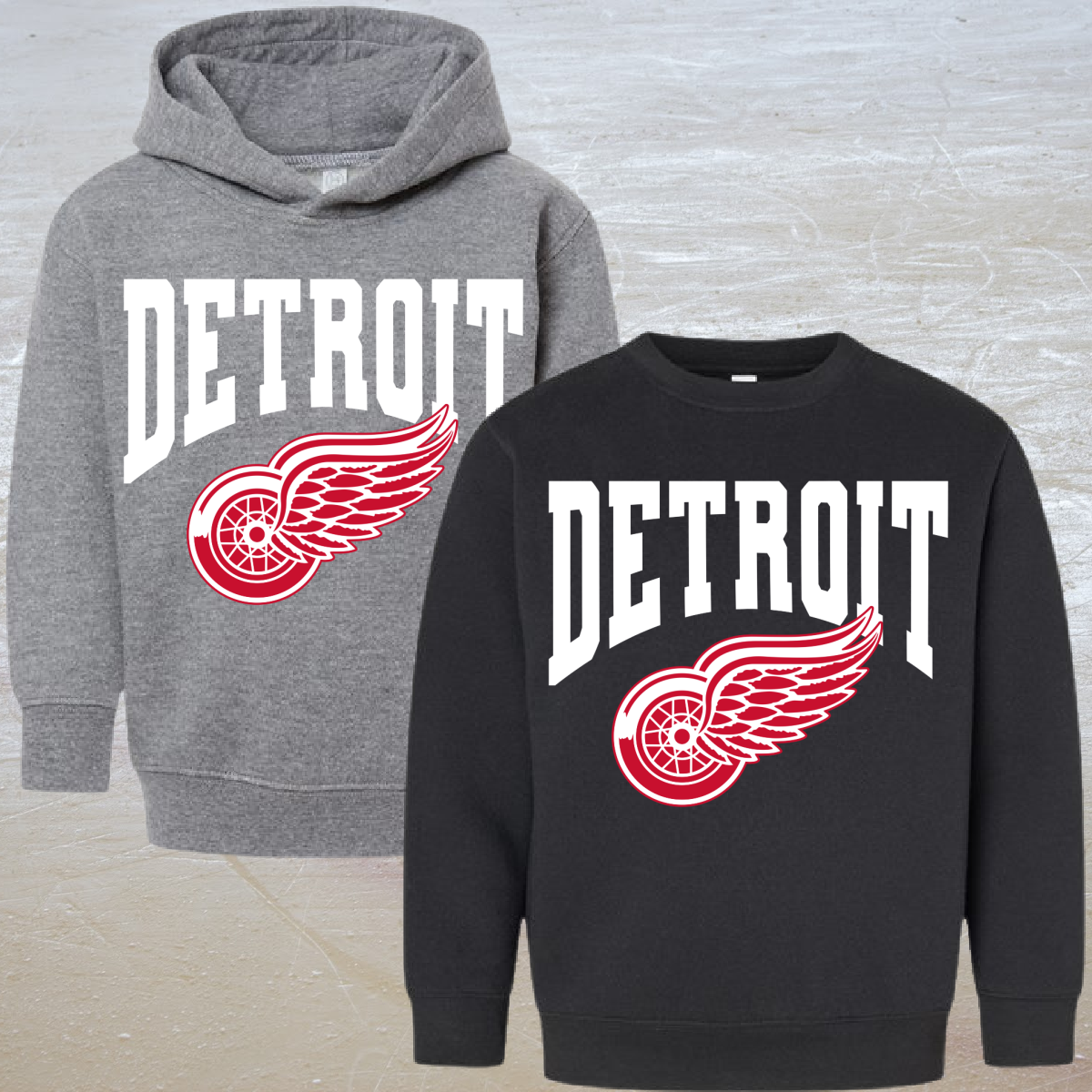 Warped Detroit Hockey Sweatshirt (Youth & Adult)