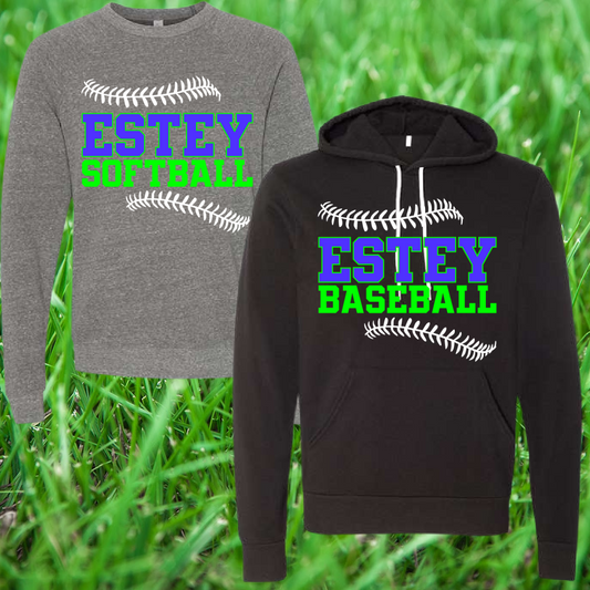 Estey Baseball -  Stitches Logo Premium Sweatshirt & Hoodie (Adult)