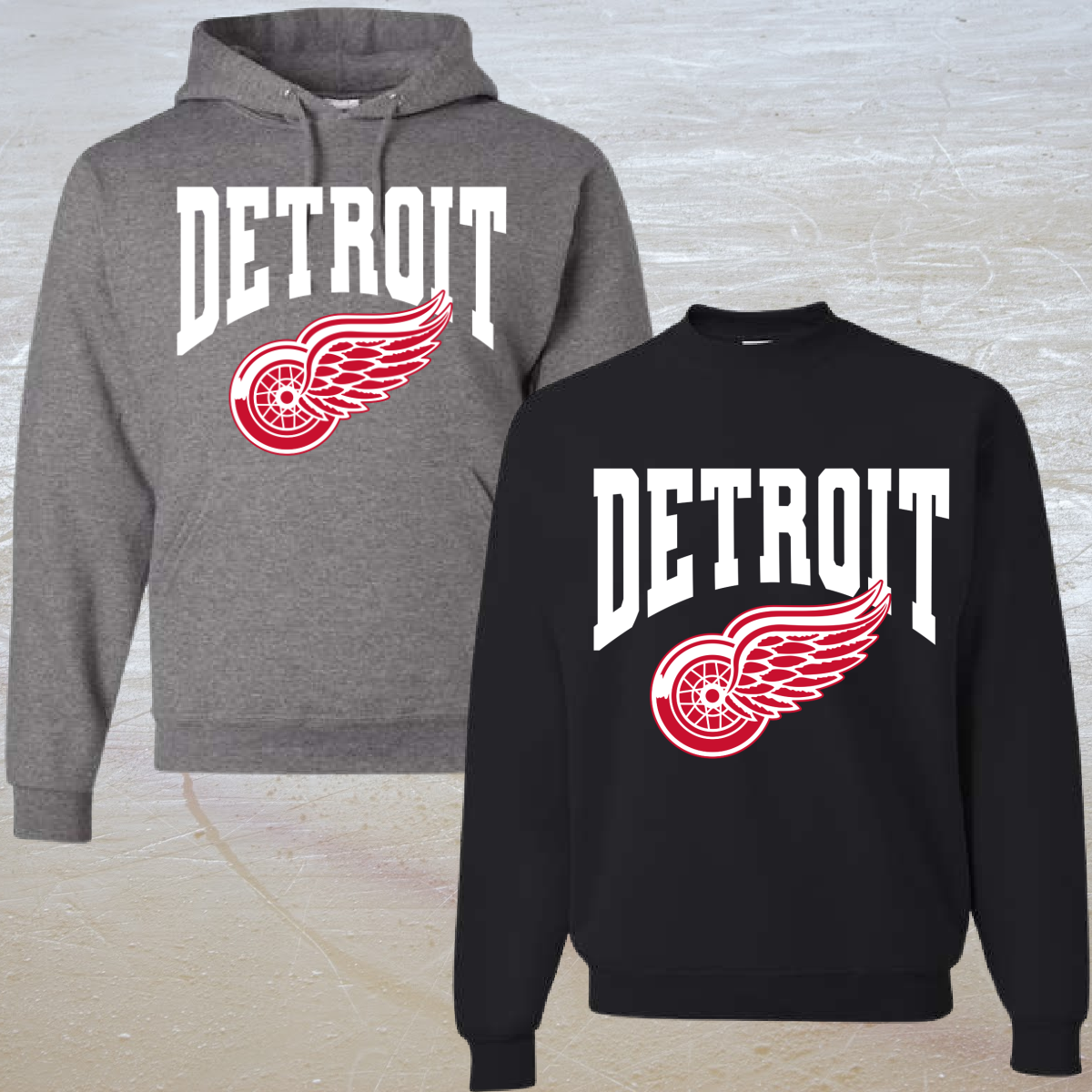 Warped Detroit Hockey Sweatshirt (Youth & Adult)