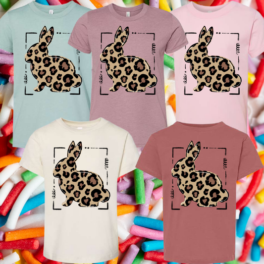 Leopard Bunny Easter Tee (Youth)