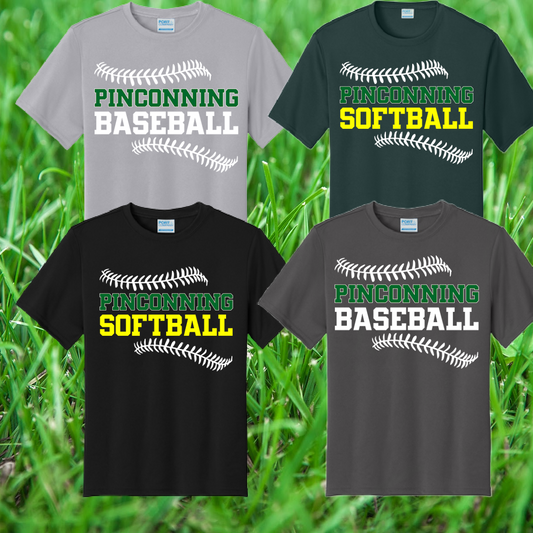 Pinconning Baseball/Softball - Stitches Logo Performance Tee (Youth & Adult)