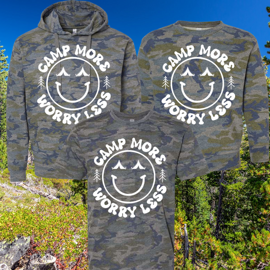 Camouflage Camp More Worry Less (Youth & Adult)