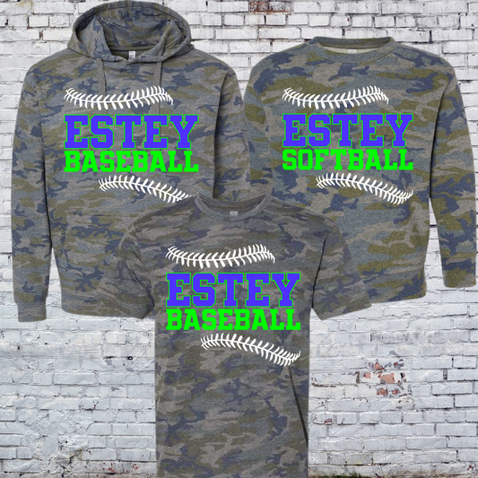 Estey Baseball/Softball  - Stitches Logo Camo (Youth & Adult)