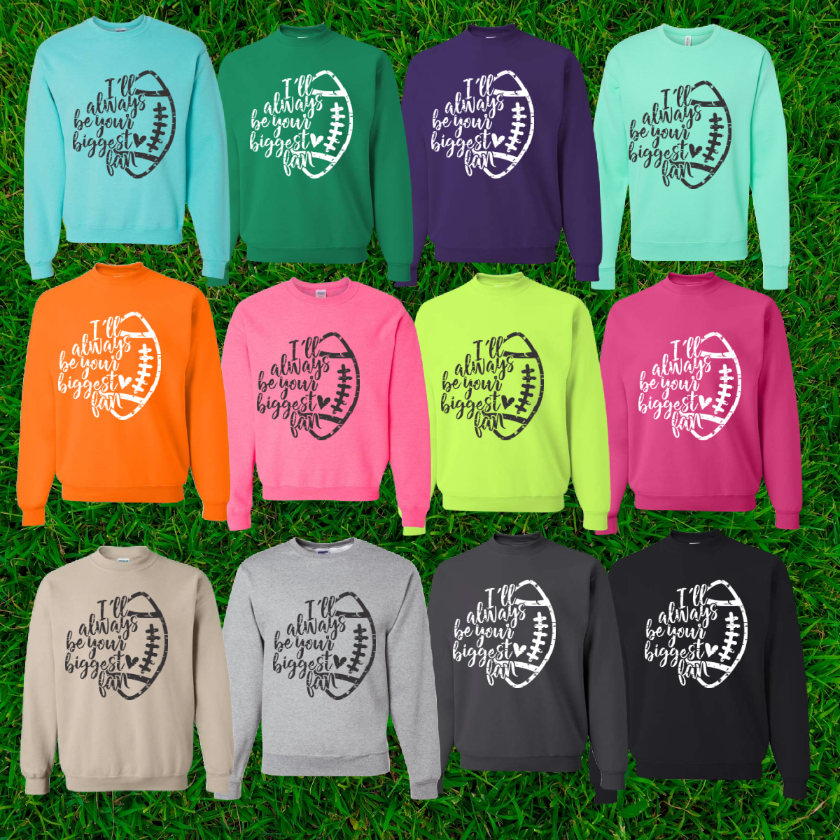 FTH Football - Biggest Fan Crewneck (Adult) - MADE TO ORDER/TWO WEEKS