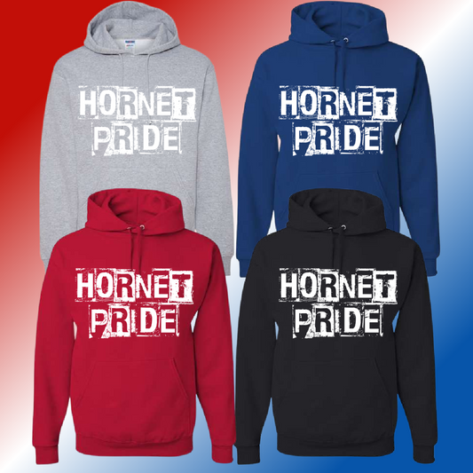 Hemmeter Elementary - Distressed Block Basic Hoodie (Youth & Adult) - MADE TO ORDER/TWO WEEKS