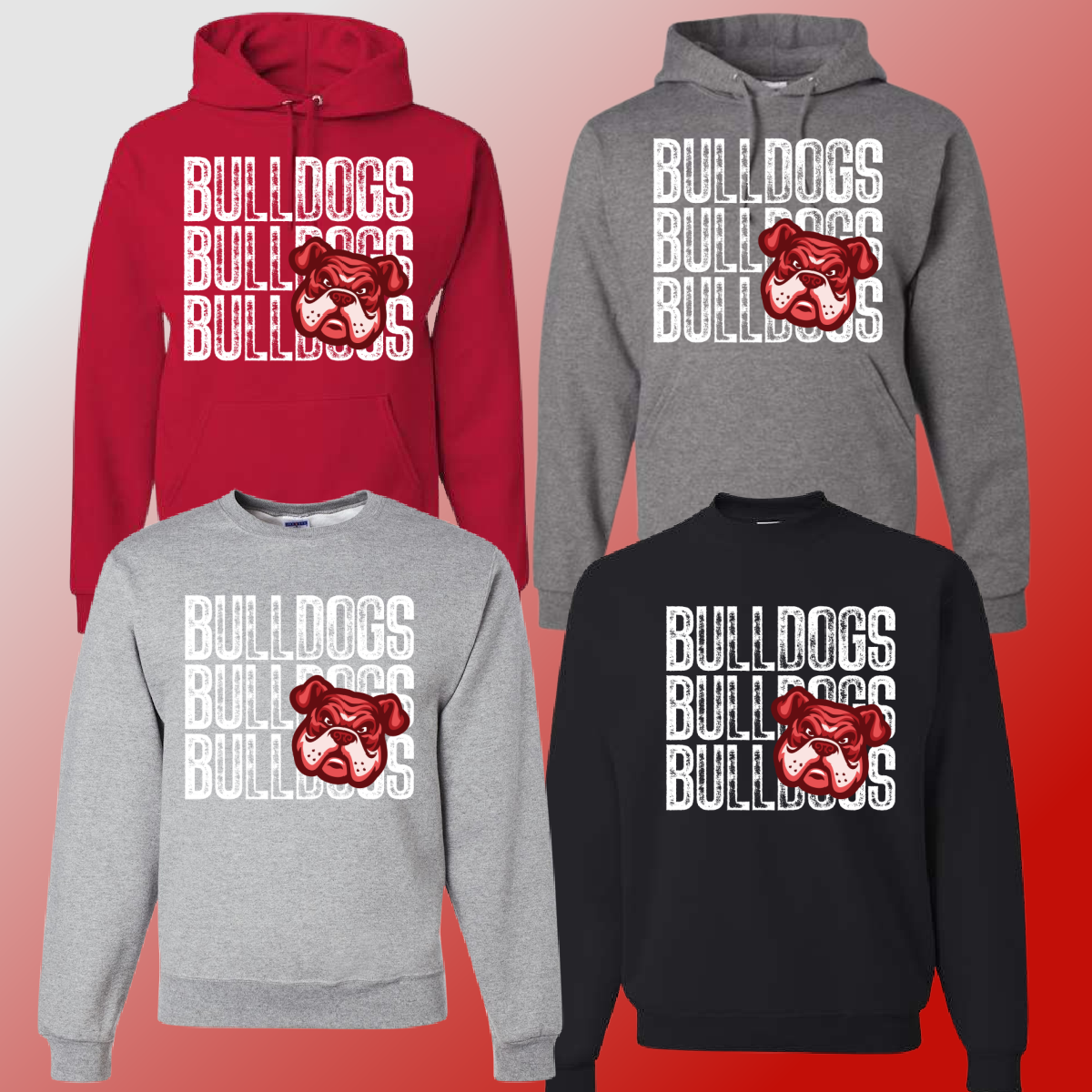 Mackensen Bulldogs  - Repeating NEW LOGO Basic Sweatshirt  - MADE TO ORDER/TWO WEEKS