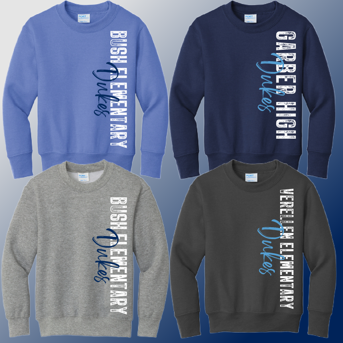 Dukes - Stamped (Vertical) Basic Crewneck (Youth & Adult)