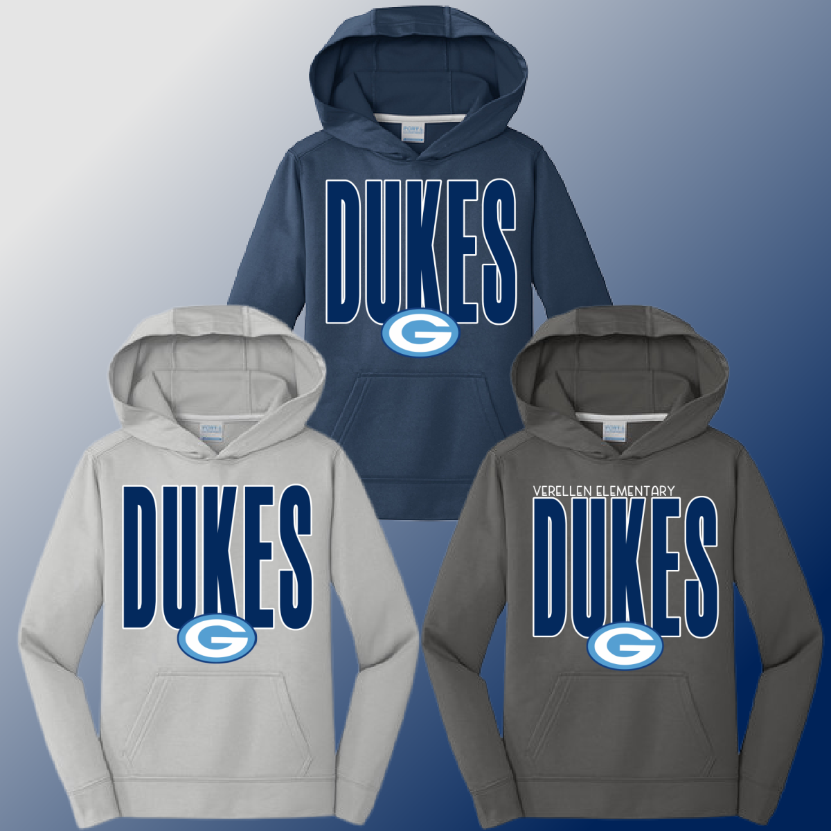 Dukes - Tall Logo Dri Fit Hoodie (Youth & Adult)