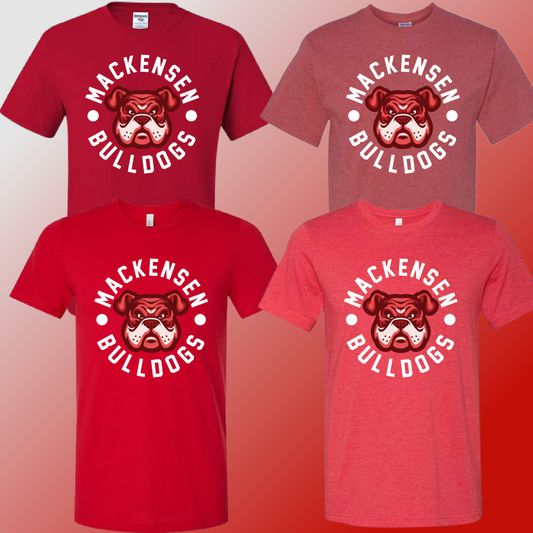 Mackensen Bulldogs - Round NEW LOGO Tee - MADE TO ORDER/TWO WEEKS
