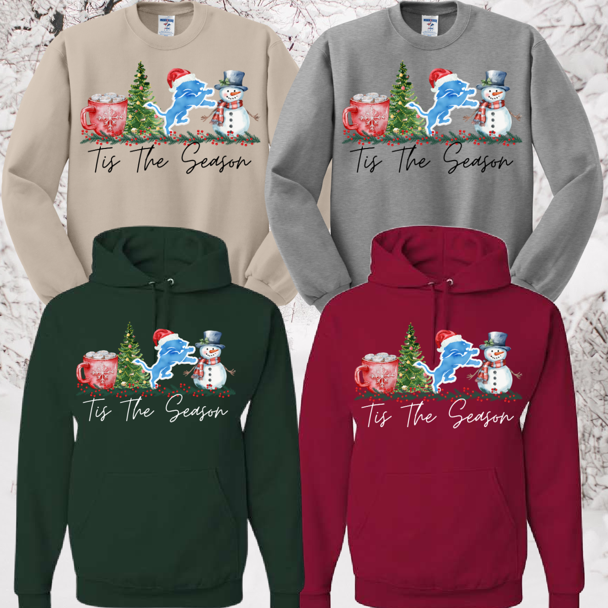 Detroit Football Tis The Season - Basic Sweatshirt (Adult)