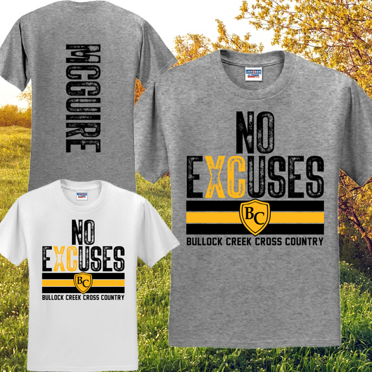 Bullock Creek No Excuses Cross Country Basic Tee