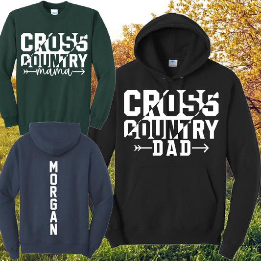 Split Cross Country Basic Sweatshirt-Customizable