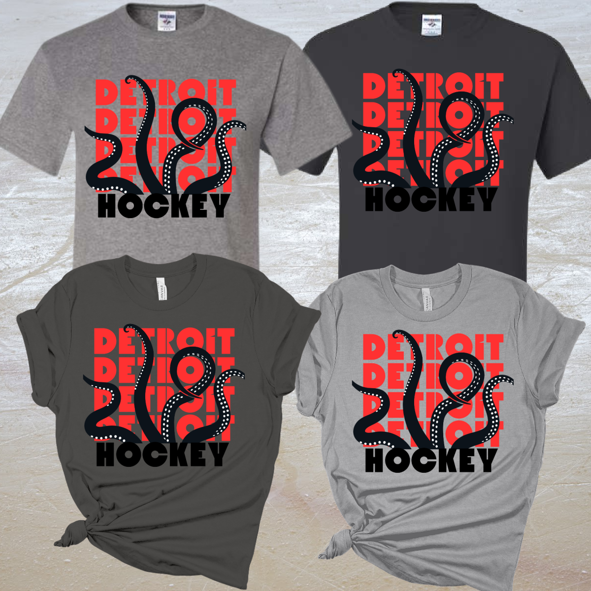 Octopus Detroit Hockey Tee (Youth & Adult)