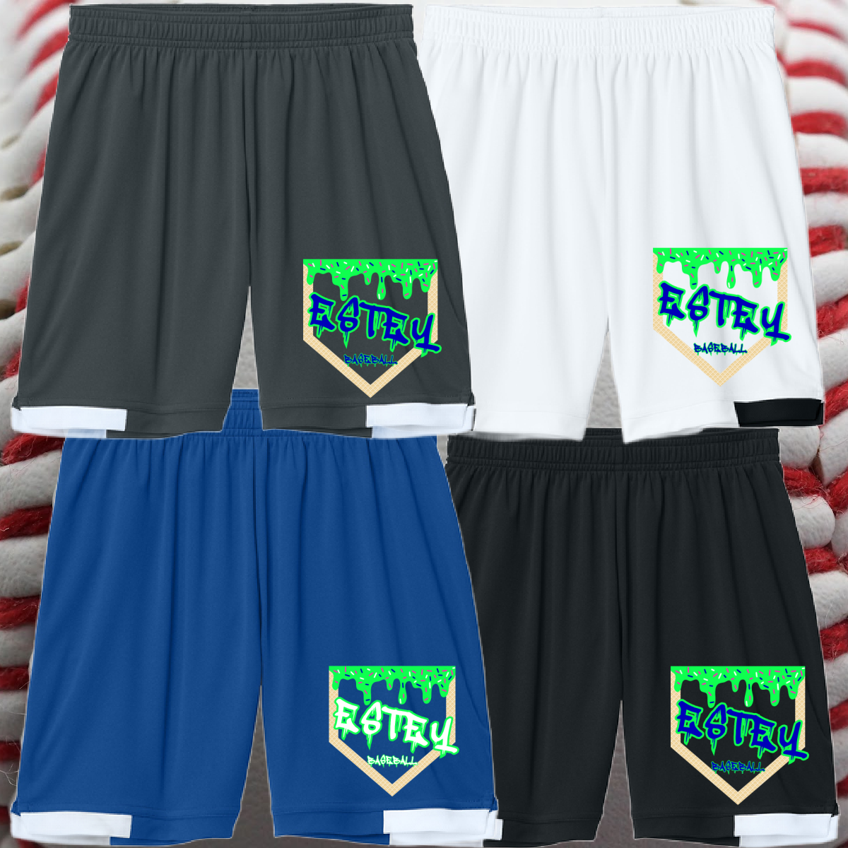 Estey Baseball - Homeplate Ice Cream Drip Performance Shorts